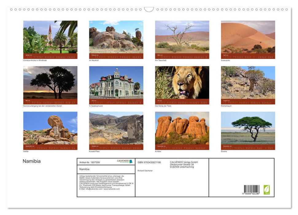 Namibia (CALVENDO Wandkalender 2025)