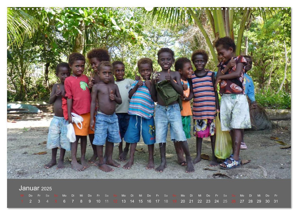 Die Kinder von Papua Neuguinea (CALVENDO Wandkalender 2025)