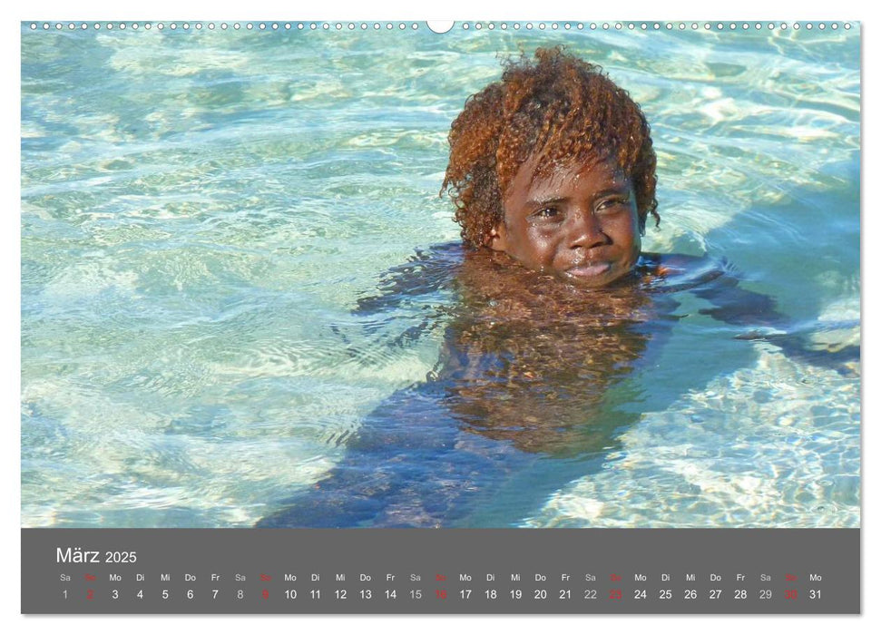 Die Kinder von Papua Neuguinea (CALVENDO Wandkalender 2025)