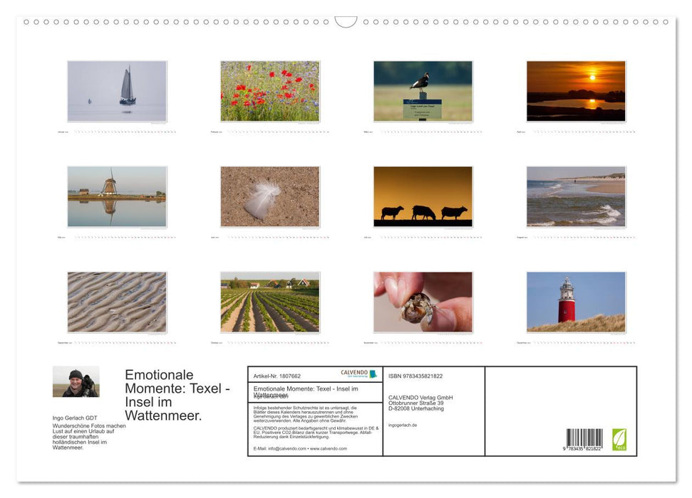 Emotionale Momente: Texel - Insel im Wattenmeer. (CALVENDO Wandkalender 2025)