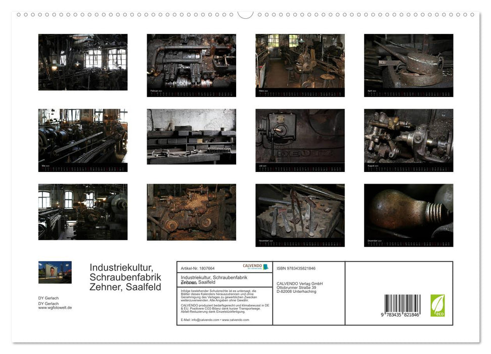 Industriekultur, Schraubenfabrik Zehner, Saalfeld (CALVENDO Premium Wandkalender 2025)