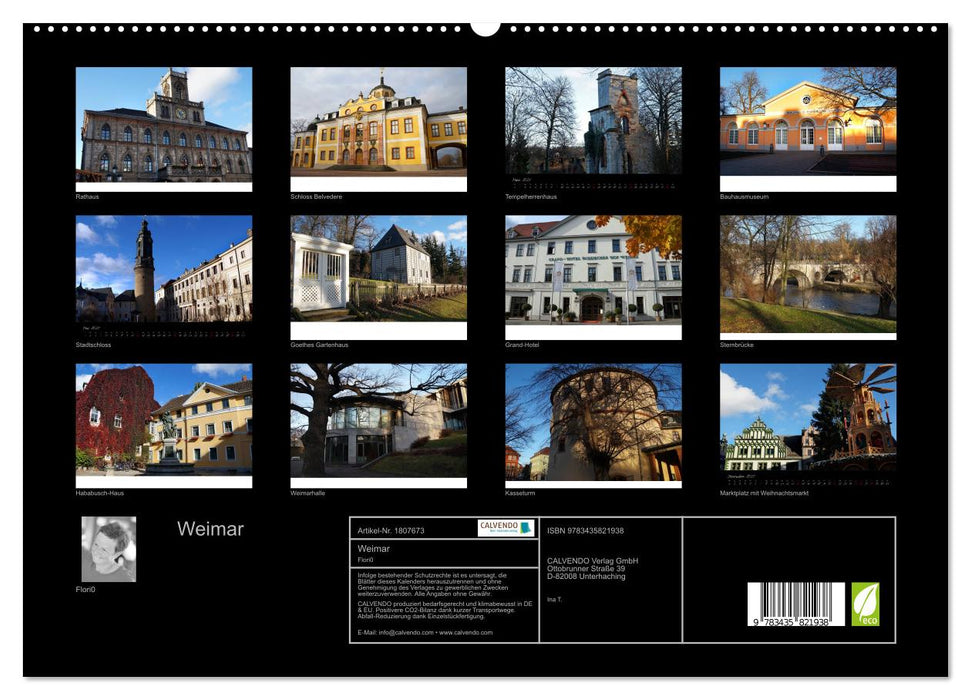 Weimar (CALVENDO Premium Wandkalender 2025)