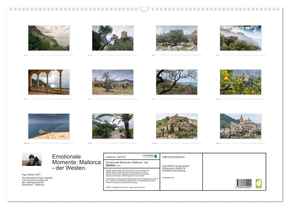 Emotionale Momente: Mallorca - der Westen. (CALVENDO Wandkalender 2025)