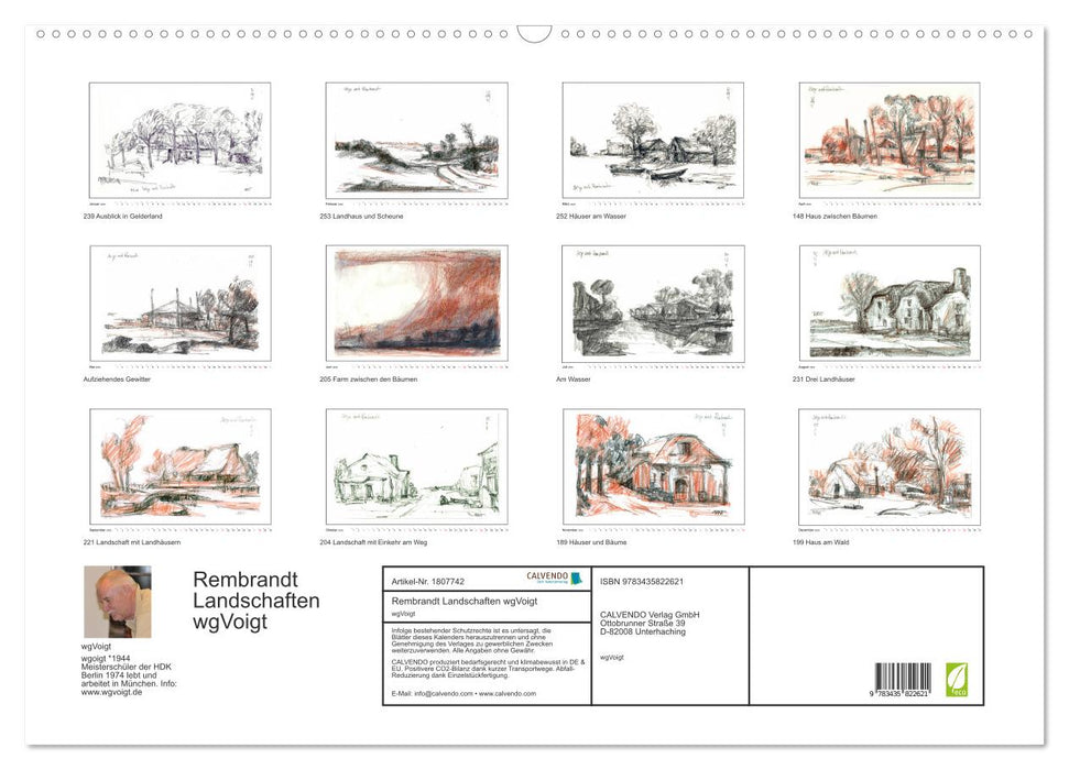 Rembrandt Landschaften wgVoigt (CALVENDO Wandkalender 2025)