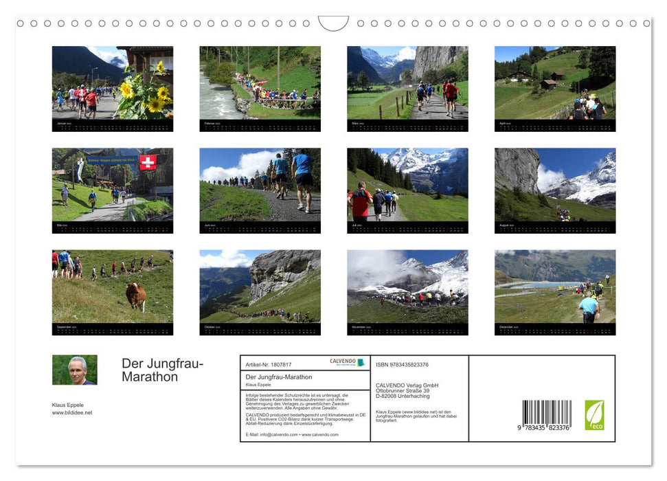 Der Jungfrau-Marathon (CALVENDO Wandkalender 2025)