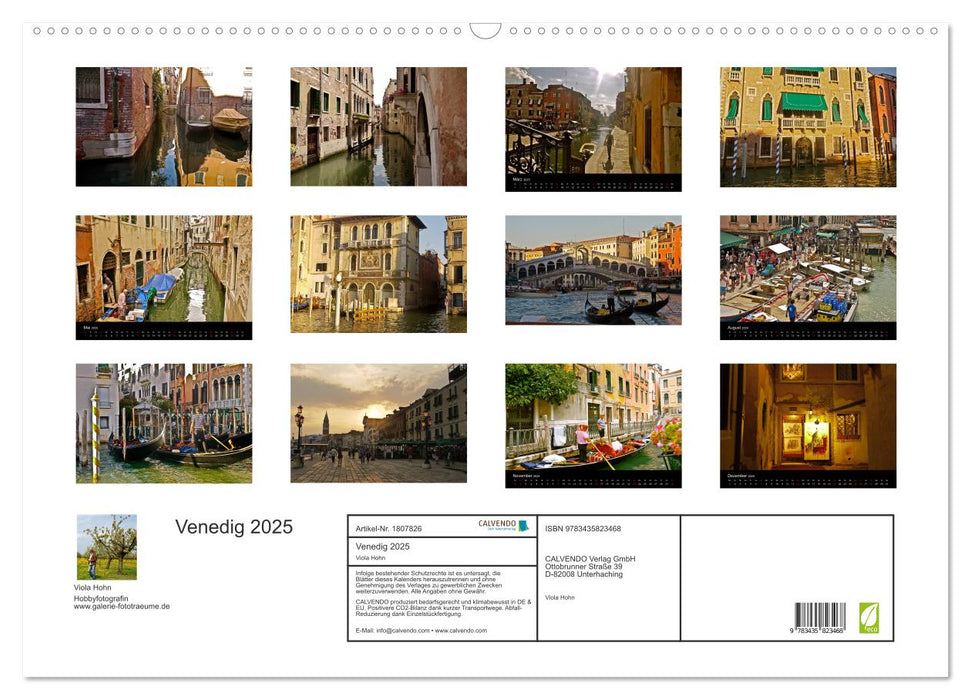 Venedig 2025 (CALVENDO Wandkalender 2025)