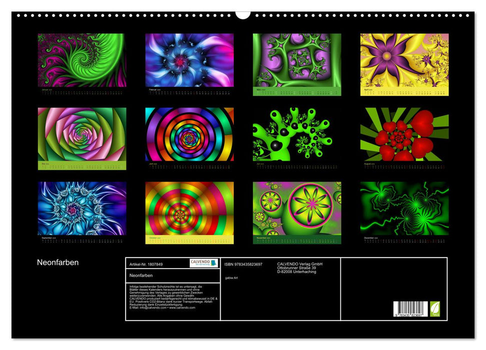 Neonfarben (CALVENDO Wandkalender 2025)