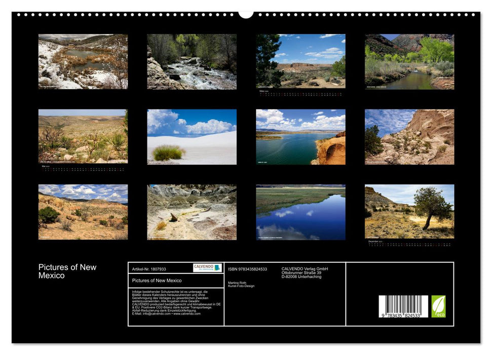 Pictures of New Mexico (CALVENDO Premium Wandkalender 2025)