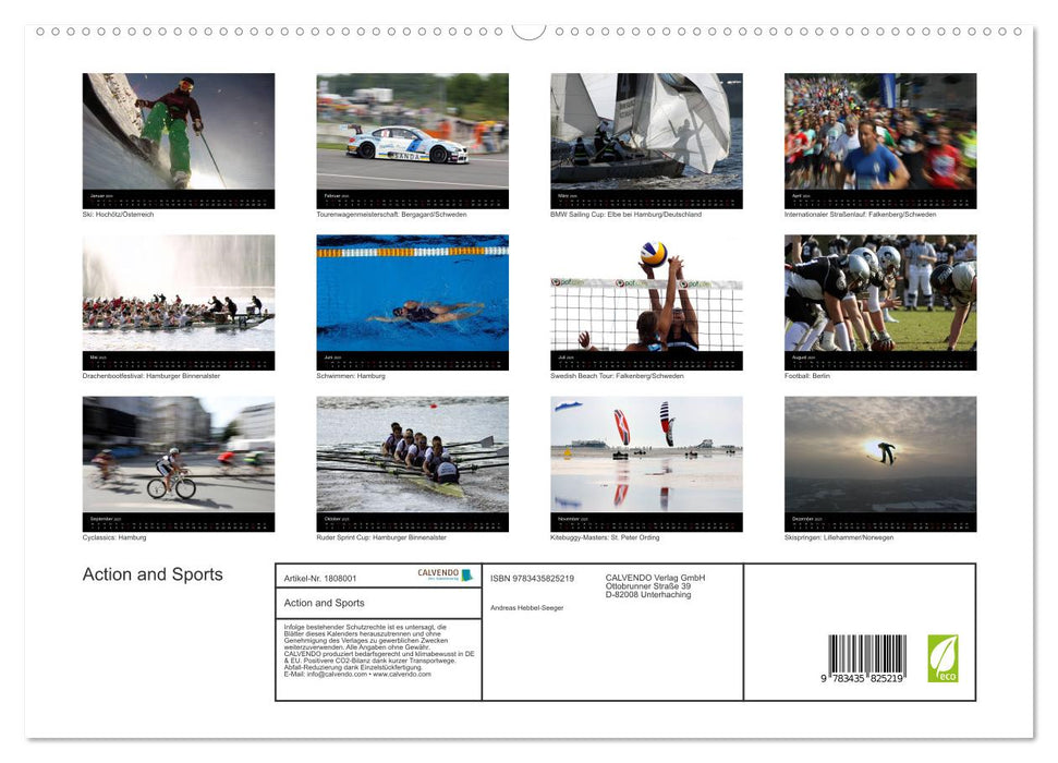 Action and Sports (CALVENDO Premium Wandkalender 2025)