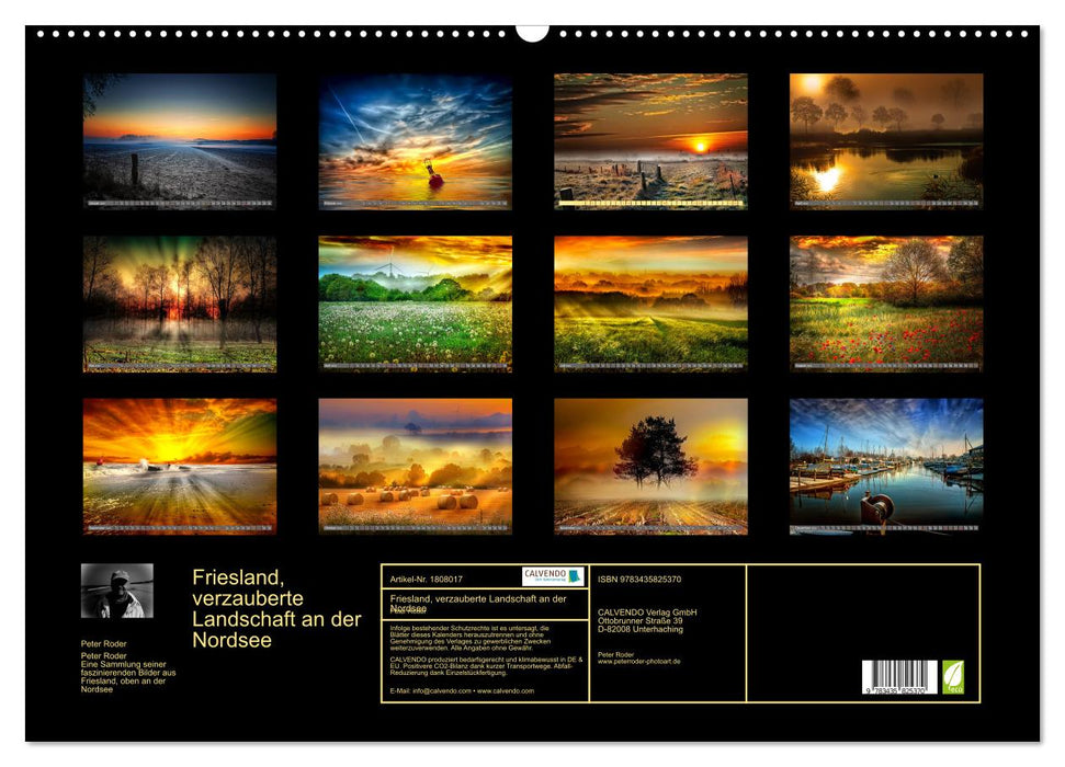 Friesland, verzauberte Landschaft an der Nordsee (CALVENDO Wandkalender 2025)