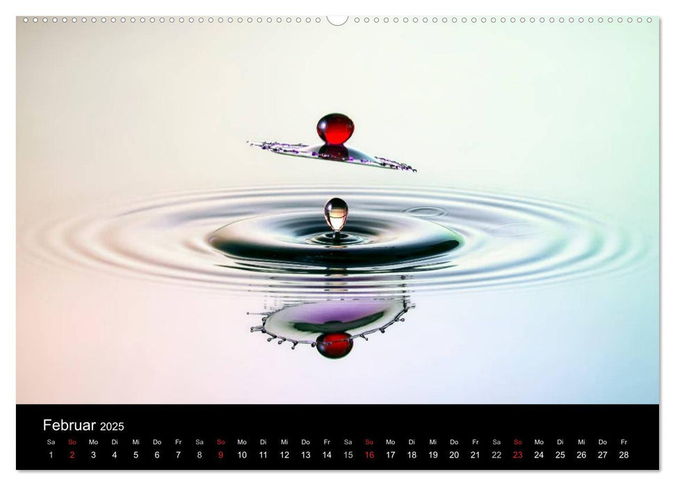 Liquid Art - Magische Momente mit Wassertropfen (CALVENDO Wandkalender 2025)