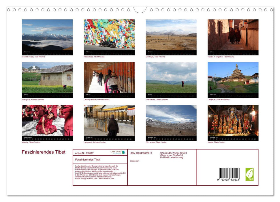 Faszinierendes Tibet (CALVENDO Wandkalender 2025)