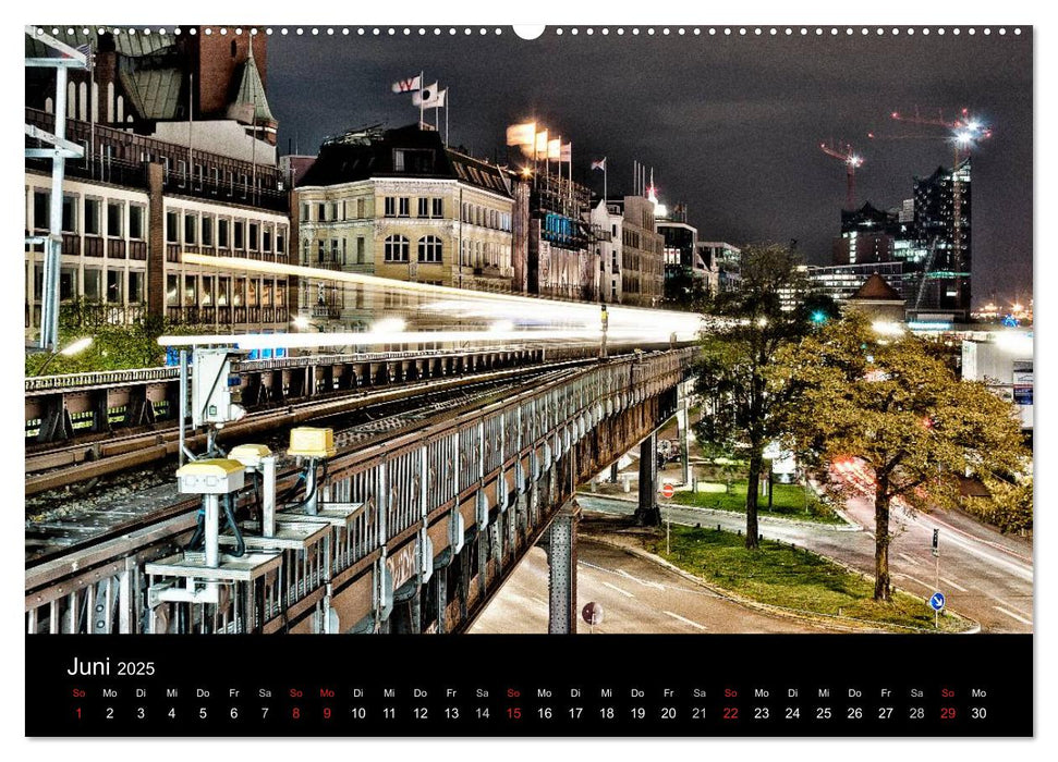 hamburg - night views (CALVENDO Wandkalender 2025)