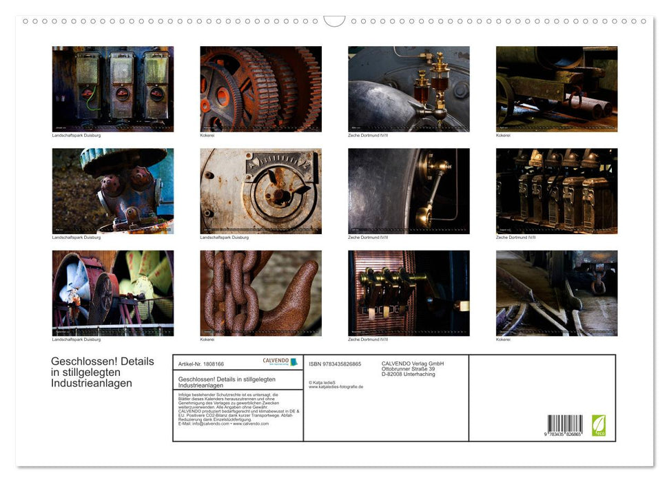 Geschlossen! Details in stillgelegten Industrieanlagen (CALVENDO Wandkalender 2025)