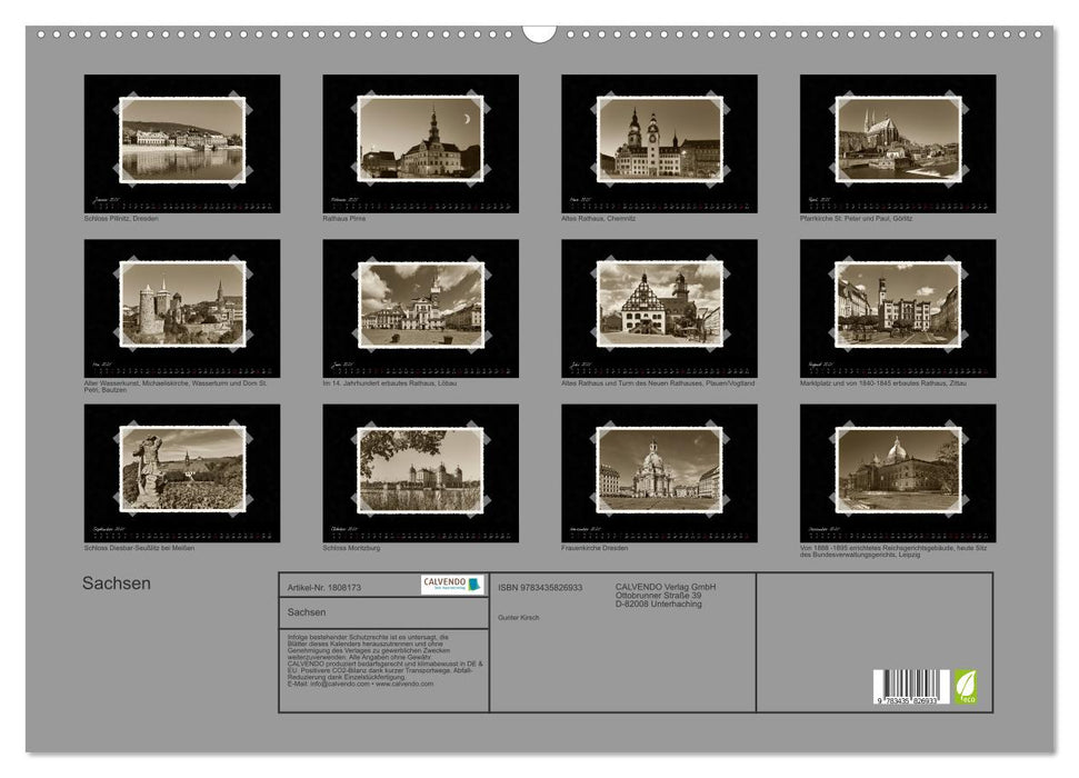 Sachsen (CALVENDO Wandkalender 2025)