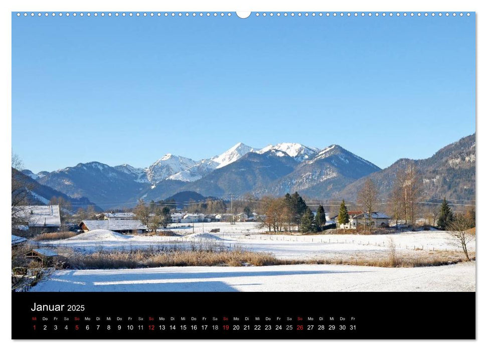 Unterwössen im Chiemgau - Luftkurort und mehr (CALVENDO Wandkalender 2025)