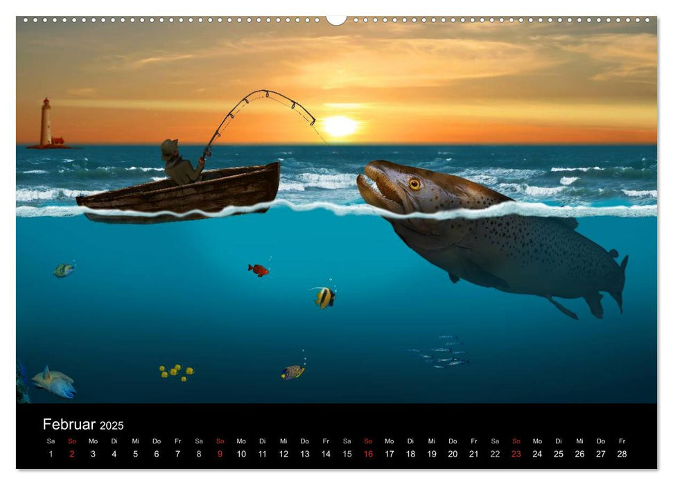 Maritime Digitalkunst aus Mausopardia (CALVENDO Premium Wandkalender 2025)