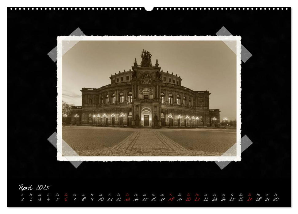 Dresden - Ein Kalender mit Fotografien wie aus einem alten Fotoalbum (CALVENDO Wandkalender 2025)