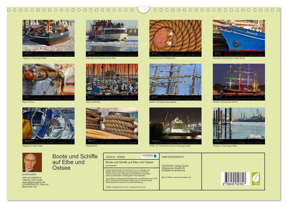 Boote und Schiffe auf Elbe und Ostsee (CALVENDO Wandkalender 2025)