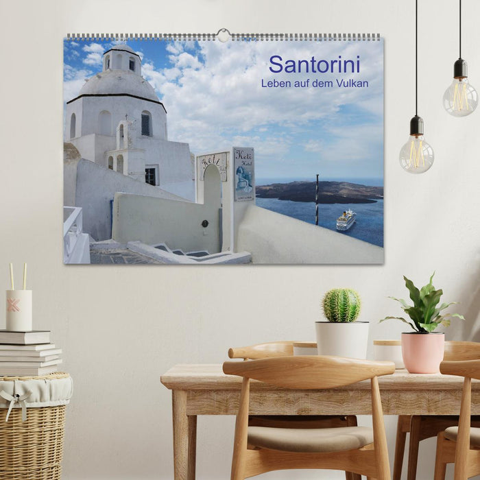 Santorini – Leben auf dem Vulkan (CALVENDO Wandkalender 2025)