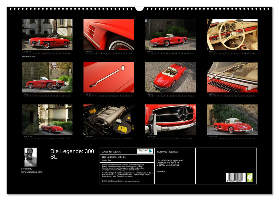 Die Legende: 300 SL (CALVENDO Wandkalender 2025)