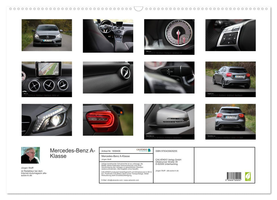 Mercedes-Benz A-Klasse (CALVENDO Wandkalender 2025)