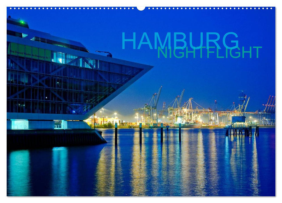 HAMBURG - NIGHTFLIGHT (CALVENDO Wandkalender 2025)