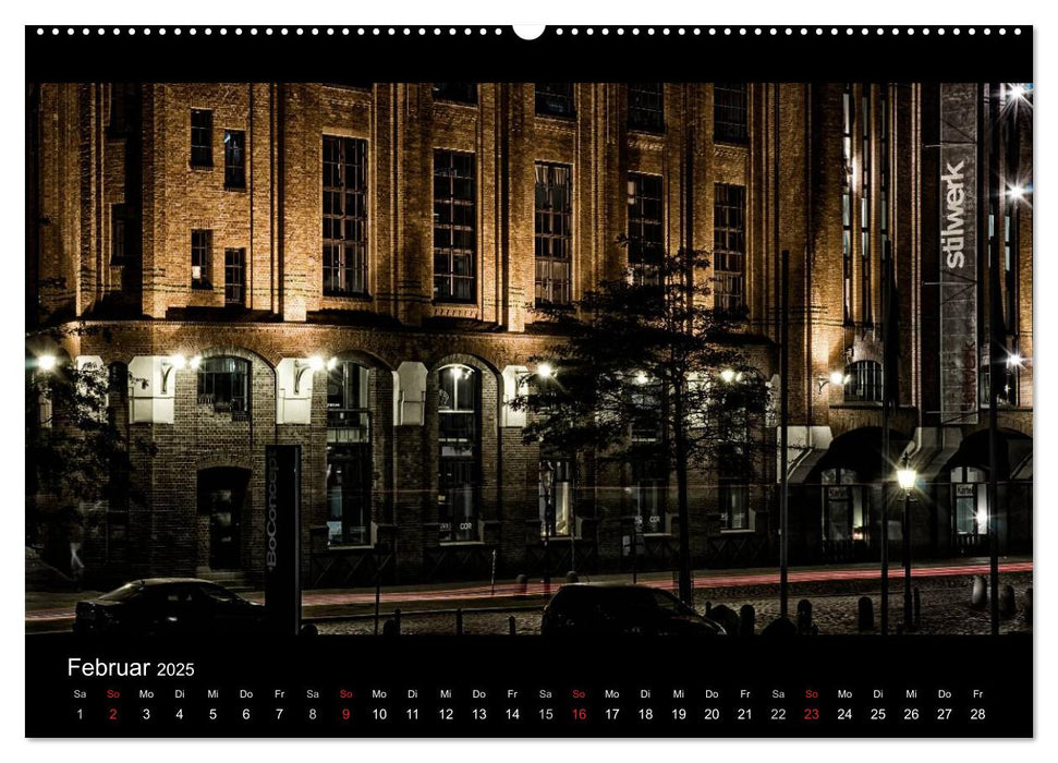 HAMBURG - NIGHTFLIGHT (CALVENDO Wandkalender 2025)