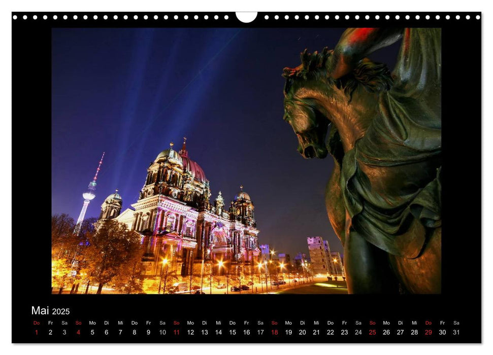 Berlin bei Nacht 2025 (CALVENDO Wandkalender 2025)