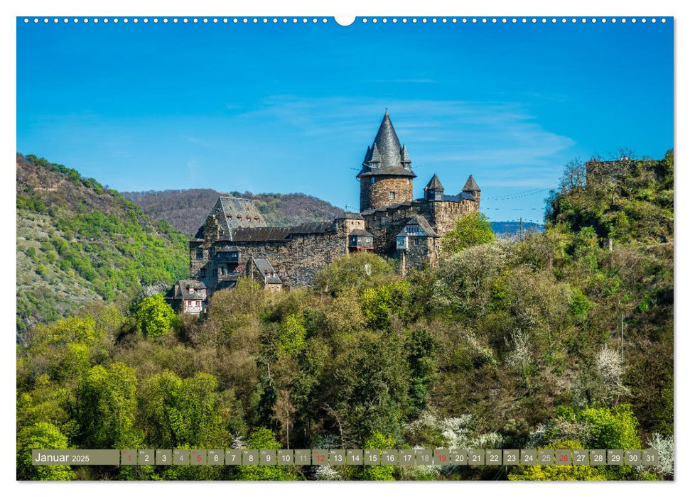Burgen und Festungen am Mittelrhein (CALVENDO Wandkalender 2025)