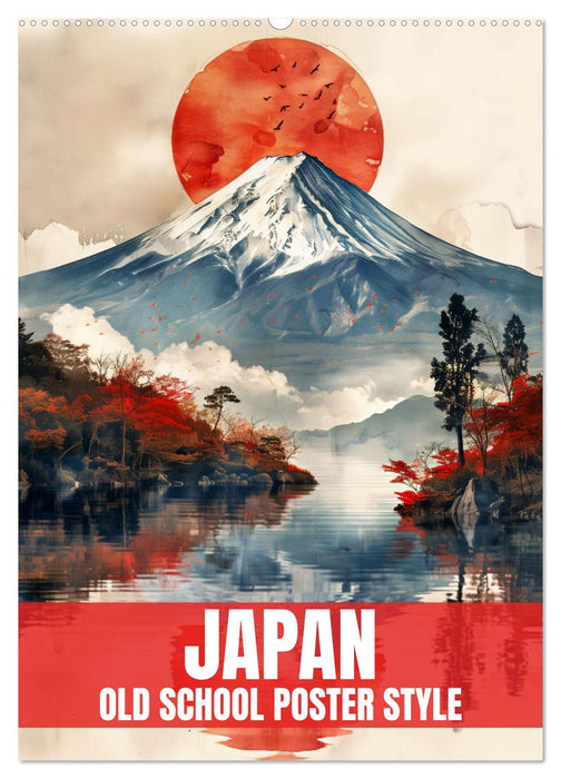 Japan - Old School Poster Style (CALVENDO Wandkalender 2025)