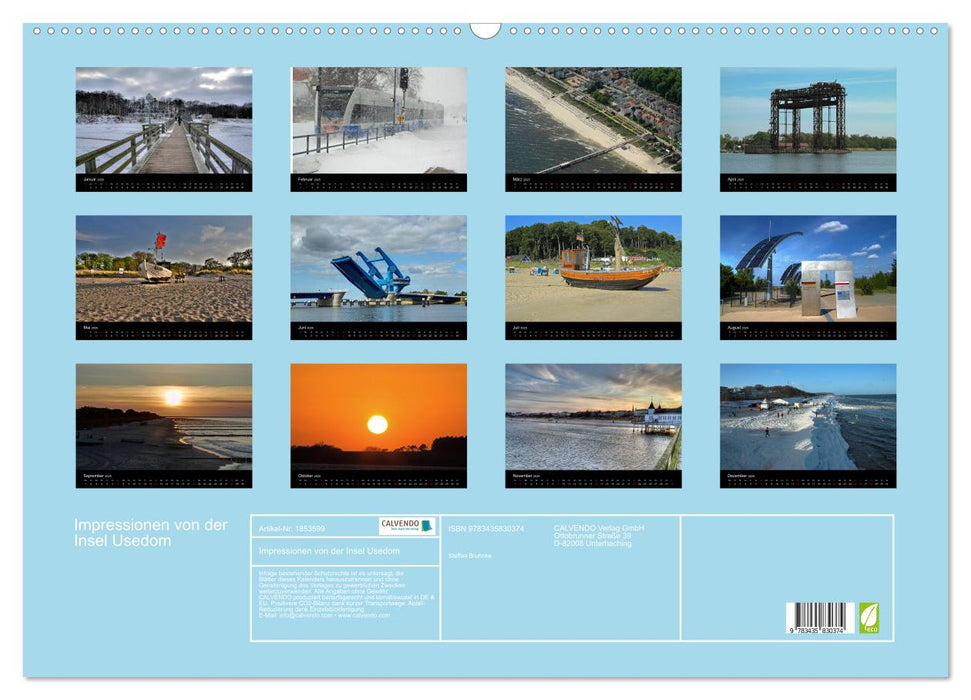 Impressionen von der Insel Usedom (CALVENDO Wandkalender 2025)