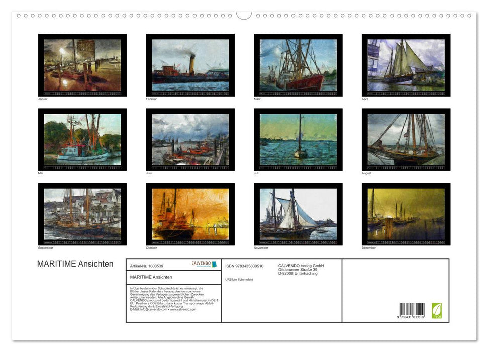 MARITIME Ansichten (CALVENDO Wandkalender 2025)