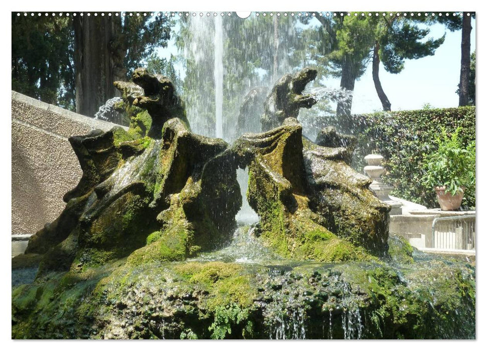 Die hängenden Gärten von Tivoli - Die Villa d'Este (CALVENDO Premium Wandkalender 2025)