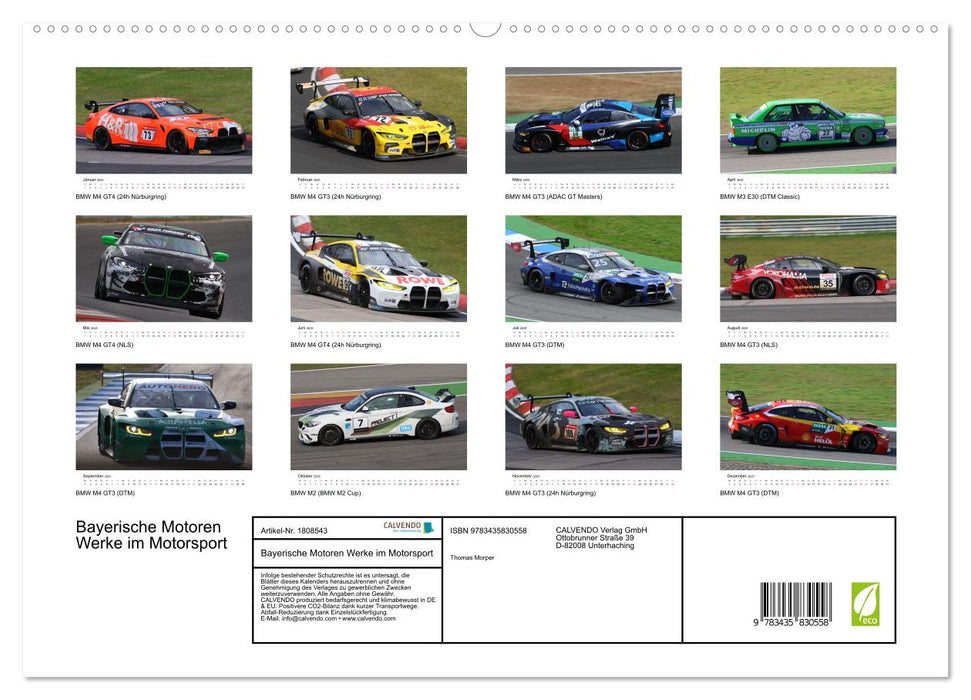 Bayerische Motoren Werke im Motorsport (CALVENDO Premium Wandkalender 2025)