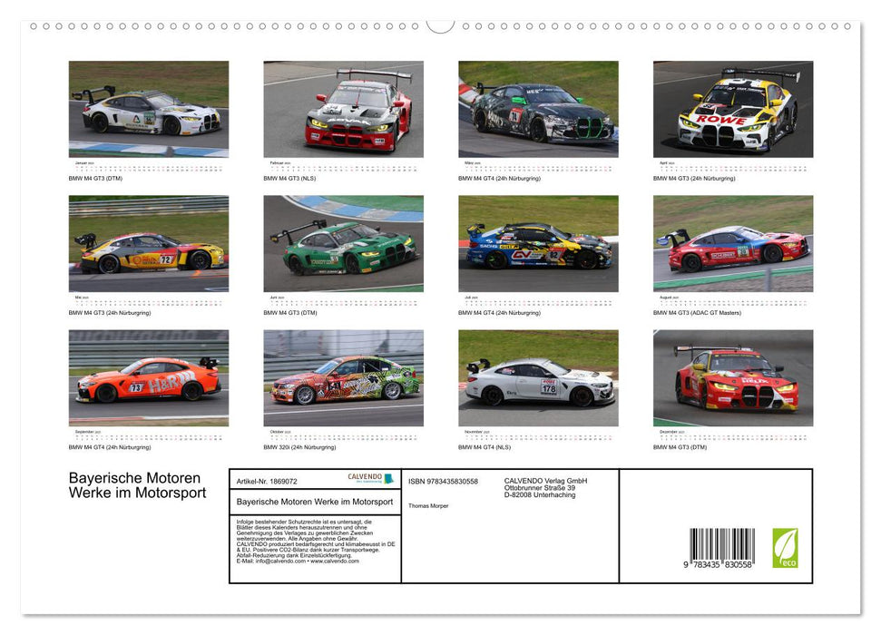 Bayerische Motoren Werke im Motorsport (CALVENDO Premium Wandkalender 2025)