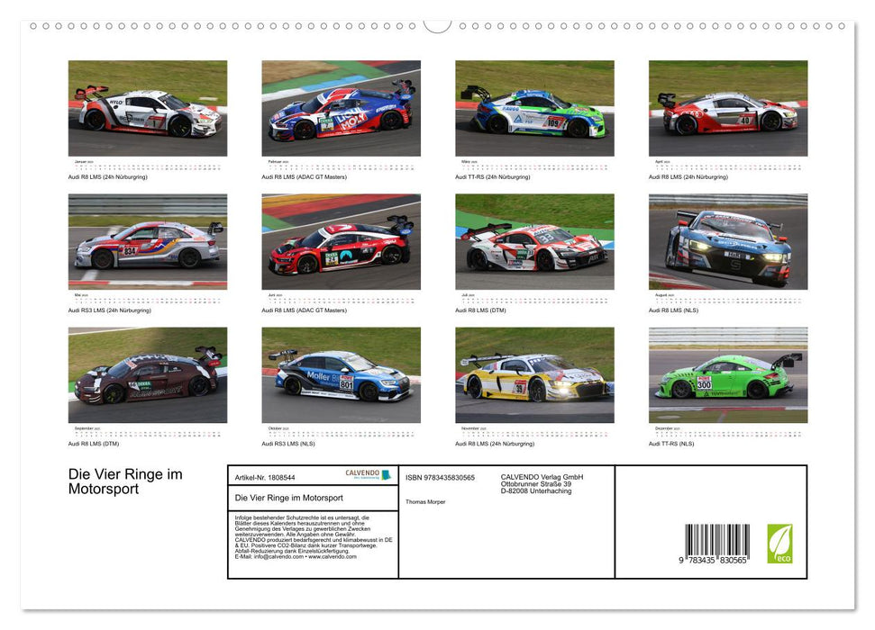 Die Vier Ringe im Motorsport (CALVENDO Premium Wandkalender 2025)