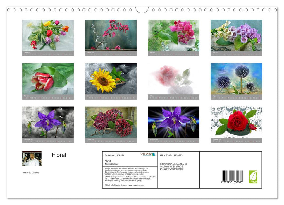 Floral (CALVENDO Wandkalender 2025)