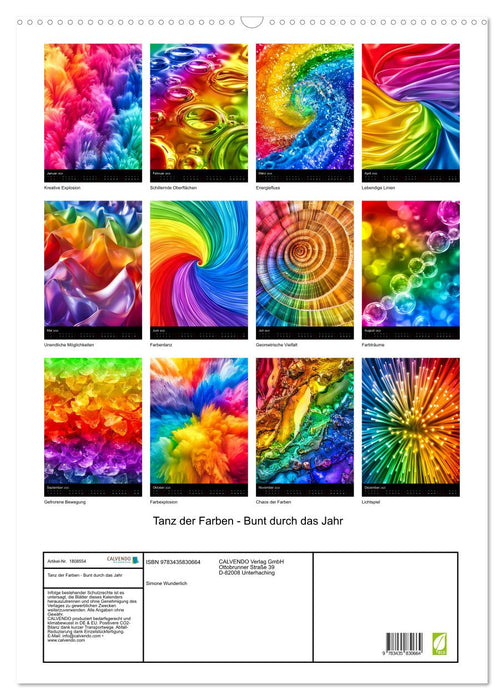 Tanz der Farben - Bunt durch das Jahr (CALVENDO Wandkalender 2025)