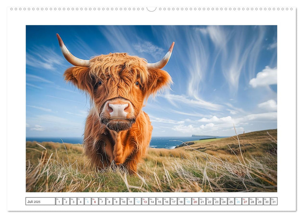 Schottische Hochland Rinder (CALVENDO Premium Wandkalender 2025)