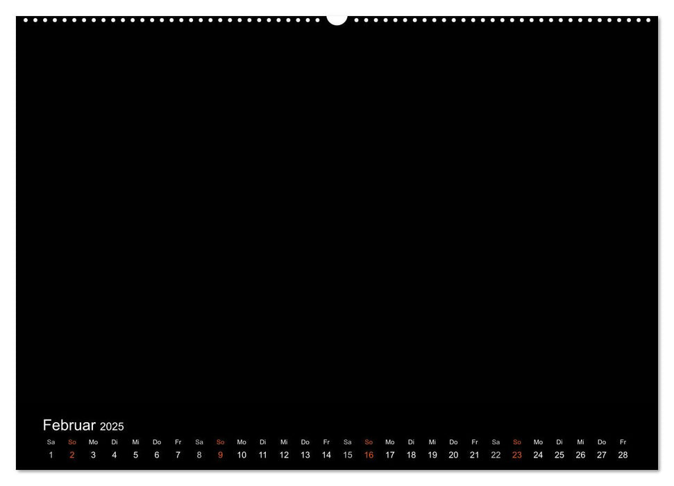 Bastelkalender - Schwarz (CALVENDO Wandkalender 2025)