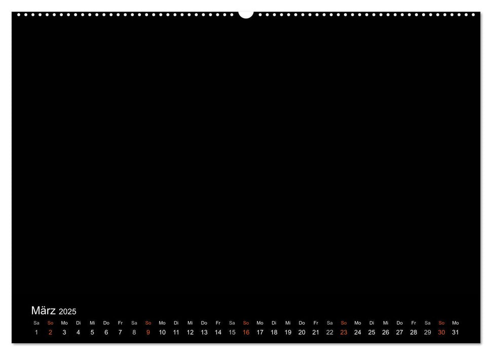 Bastelkalender - Schwarz (CALVENDO Wandkalender 2025)