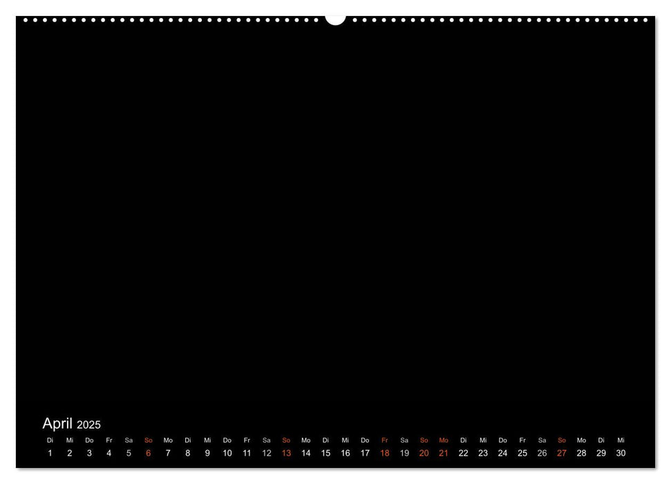 Bastelkalender - Schwarz (CALVENDO Wandkalender 2025)