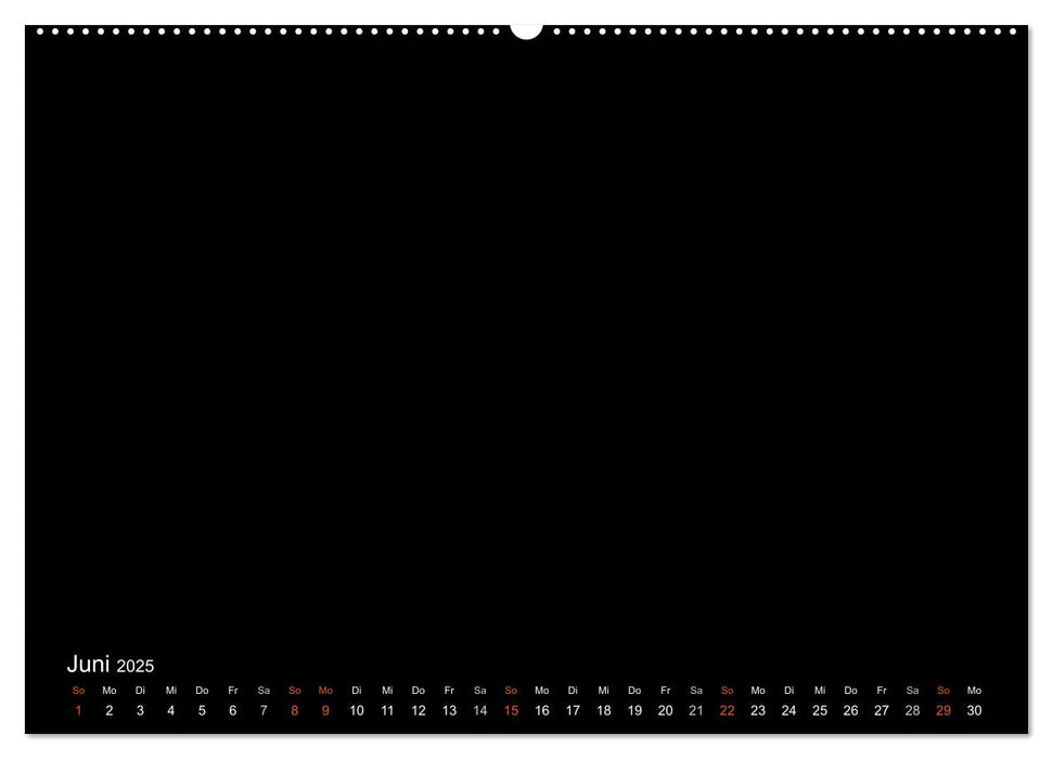 Bastelkalender - Schwarz (CALVENDO Wandkalender 2025)