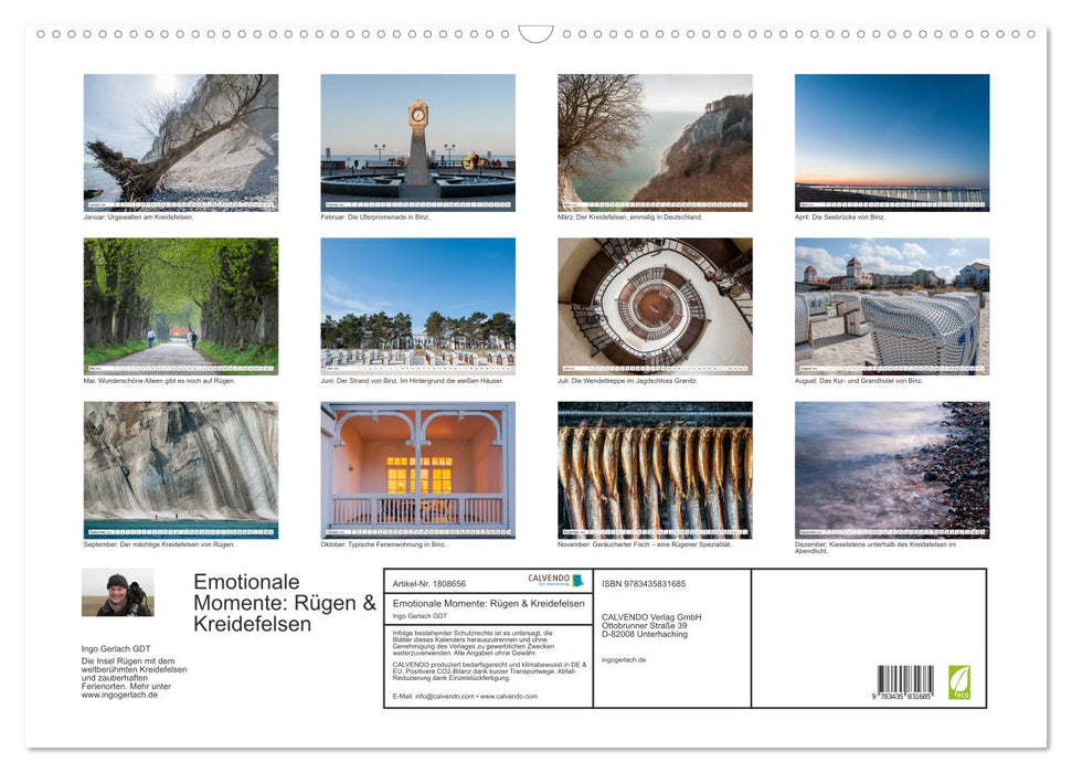 Emotionale Momente: Rügen & Kreidefelsen (CALVENDO Wandkalender 2025)