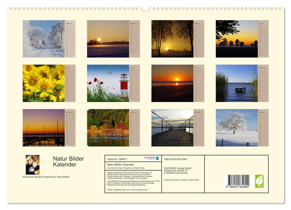 Natur Bilder Kalender (CALVENDO Premium Wandkalender 2025)