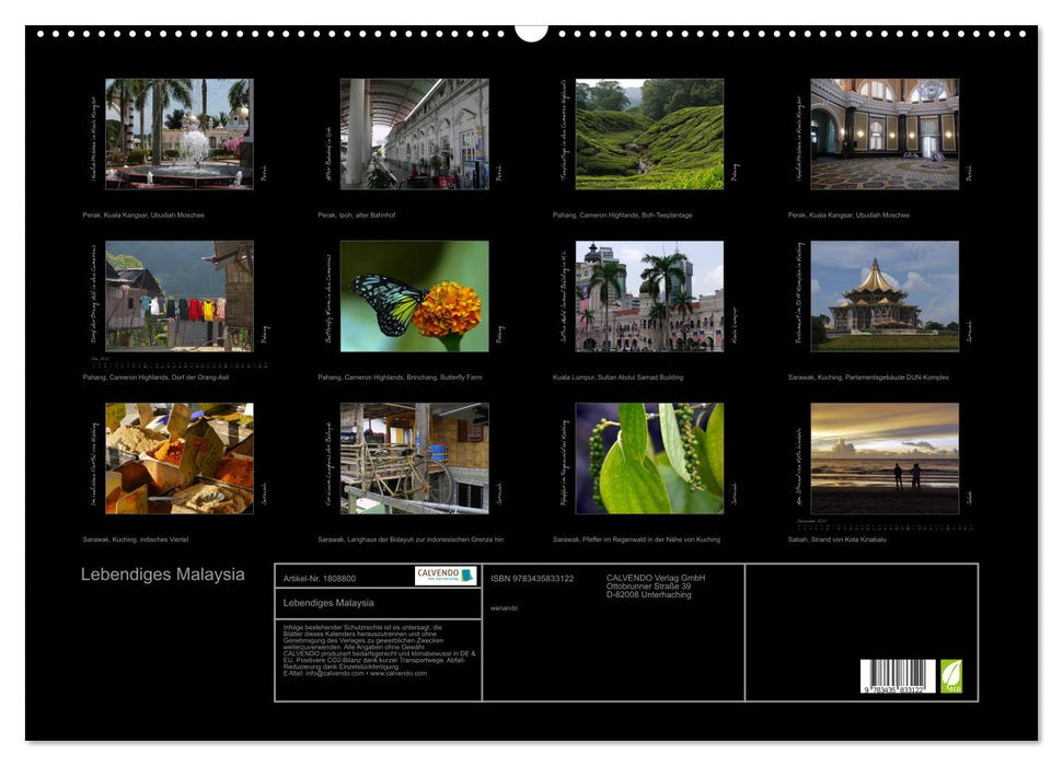 Lebendiges Malaysia (CALVENDO Wandkalender 2025)