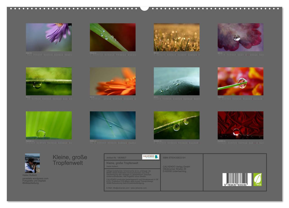 Kleine, große Tropfenwelt (CALVENDO Premium Wandkalender 2025)