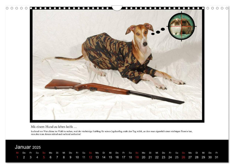 Mit einem Hund zu leben heißt ... (CALVENDO Wandkalender 2025)