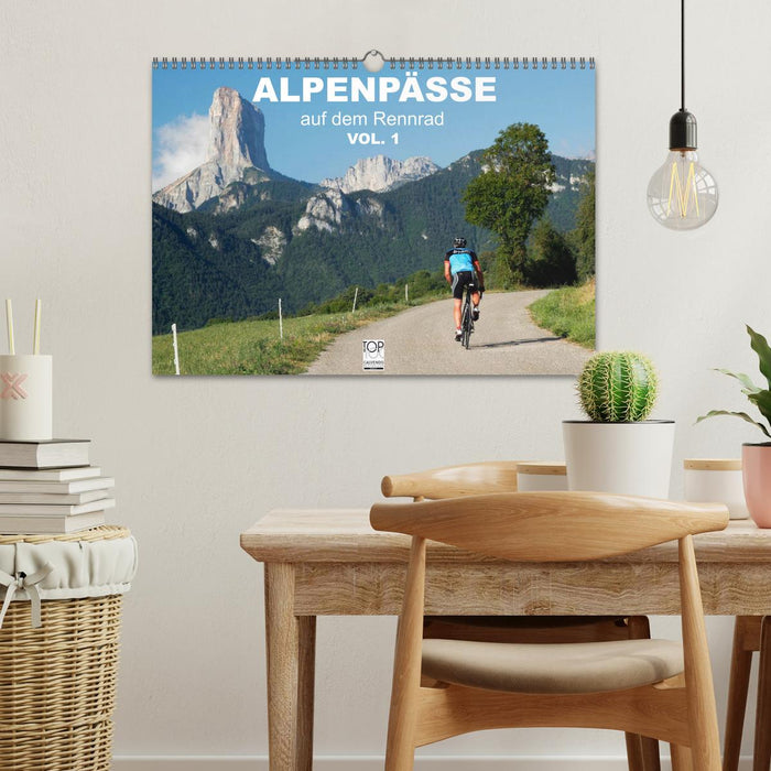 Alpenpässe auf dem Rennrad Vol. 1 (CALVENDO Wandkalender 2025)